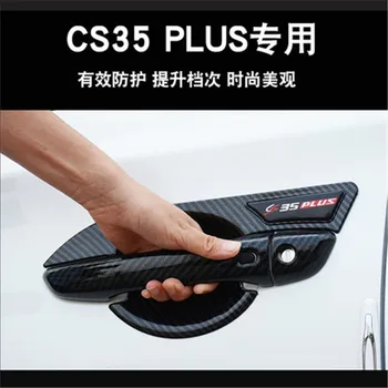 Pro 2018-2020 Changan CS35plus ABS Carbon fiber kliky Dveří Mísy Čalounění Dveří rukojeť Ochranný kryt Kryt Čalounění Car styling