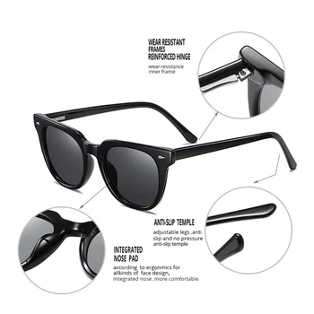 Pro Acme Značky Vintage Polarizované sluneční Brýle Muži, Ženy, Luxusní Design TR90 Rám Sluneční Brýle Anti-Oslnění, Brýle pro Jízdu PC1586