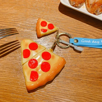 Pro Airpods Pro 3D Simulace Jídlo Klobása Pizza Earpods Pouzdro pro Apple Airpods 1 2 3 Klíč, Prsten, Přívěsek Bezdrátová Sluchátka Kryt