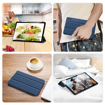 Pro Samsung Galaxy Tab A7 2020 чехол Nárazuvzdorný Inteligentní Spánku Flip Kožené Tablet Pouzdro Pro Galaxy Tab A7 Dux Ducis Trojdílné Případě