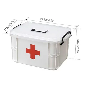 První Pomoc Kit Přenosné Nouzové Box Plastový Medicíny Úložný Box Cestovní Medicíny Box Lékárnička