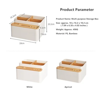 Psací stůl Psací potřeby Úložný Box Odnímatelné Stolní víceúčelový Úložný Box Pero Držitel, Dřevo Pero Box Pro Domácí Kancelář, Skladovací Krabice