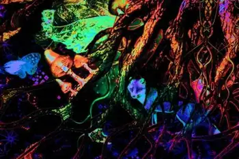 Psychedelický stěny gobelín, Uniqued Umění Přírody Vlastní Fluorescenční Záře Psytrip