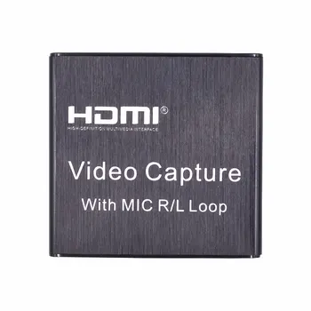 Přenosné Video Capture Card Mic In Audio Out 1080p USB 2.0 Video Grabber Záznam Box pro Živé Streamování Video Nahrávání