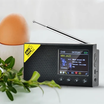 Přenosný Bluetooth 5.0 Digitální Rádio DAB/DAB+ a FM Přijímač Dobíjecí Lehká Home office Rádio