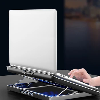 Přenosný Notebook Cooler Stand Herní Chlazení Podpora Dual USB Držáku Nastavitelná Výška Notebook Stojan S Ventilátorem Pro Macbook Pro