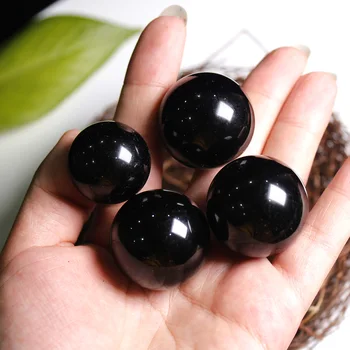 Přírodní jasné Quartz Crystal Sphere Koule Černá Obsidian Koule crystal ball Domácí Dekorace 4 Barvy Drop Shipping