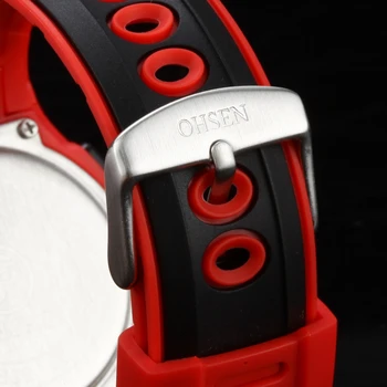 Původní OHSEN digitální chlapci, děti quartz venkovní hodinky sport Hodinky silikonové kapela red fashion 30M vodotěsné hodinky, hodiny