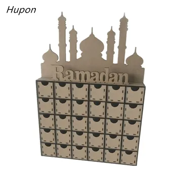 Ramadan Mubarak Dekor Dřevěné Zásuvky Těsnění Samolepky Ramadánu A Eid Mubarak Dekorace pro Domov Muslim Islám EID Zásoby Strany