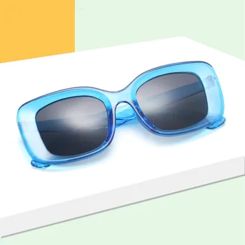 Retro Malé Náměstí sluneční Brýle, Ženy Značky Design 2021 Nové Jasně Modré Sluneční Brýle, UV400 Módní Odstíny Brýle pro Ženy