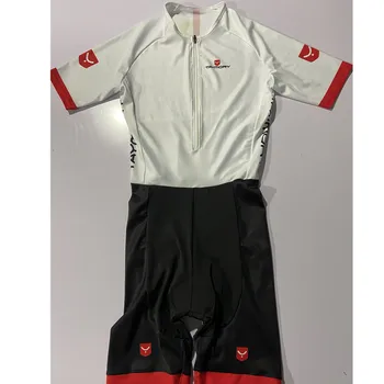 Ropa TAYMORY TRIATLON CICLISMO Nové Pánské Uniforme Bílé Cyklistické Skinsuit Krátký Rukáv Kombinéza Tri Oblek Pro Tým Racing Oblečení