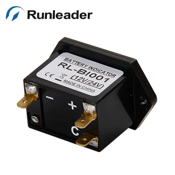 Runleader BI001 Olověné akumulátorové Baterie 12/ 24VLED Vybití Baterie, Indikátor Pro Elektrický Skútr, Golf, Motokáry, golfové vozíky