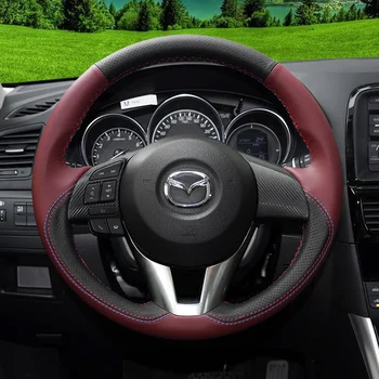 Ručně šité Volant Kryt Pravé Kůže DIY auto Volant Kryt pro Mazda 3 CX-3 2016 Mazda CX-5 CX5 Atenza