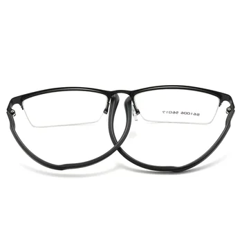 Rám ze slitiny Brýle Půl Rim Brýle Pánské Obchodní Styl Optické Brýle s Jarní Závěsy Krátkozrakost Brýle