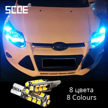 SCOE, Pro Ford Focus 2 3 4 Fiesta Fusion Mondeo EcoSport Kuga Tranzitní 2XT10 W5W Přední Boční Obrysové Světlo LED 12V 27SMD Vysoké Světlé