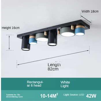 Severské moderní minimalistický tvůrčí obdélníkové LED stropní svítidlo factory přímý prodej chodby uličky macaron lampa