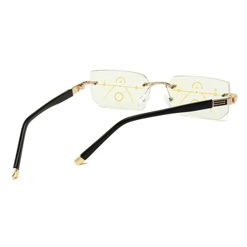 SOOLALA Vrtaných Progresivní Multifokální Brýle Čtení Brýle Anti Modré Světlo Brýle Diamantové Řezání Presbyopickém Brýle