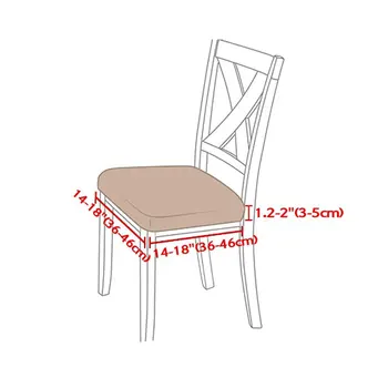 Spandex Žakárové Jídelna Židle Potahy,Odnímatelné Omyvatelné Elastické Potahy na Polštáře pro Čalouněný Jídelní Židle