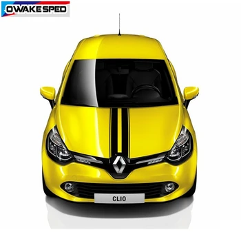 Sportovní Pruhy Auto Kapoty Kapoty Samolepky Závodní Styling Auto Kryt Motoru Dekor Vinylové Nálepky Pro Renault Clio RS