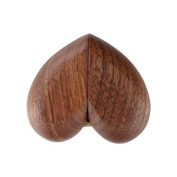 Srdce Ořechového Dřeva Krabička Návrh Zapojení Svatební Šperky, Dřevěné Krabici Případě A0NF