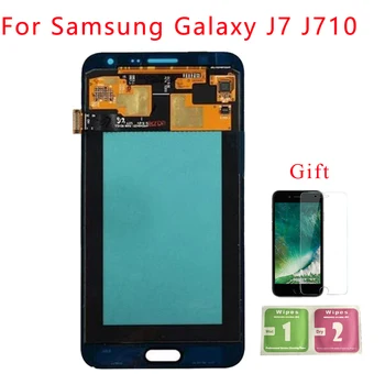 Super AMOLED LCD Pro Samsung Galaxy J7 2016 J710 SM-J710F J710M J710H J710FN LCD Displej s Touch Screen Digitizer Assemblyly