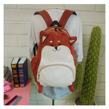 SUPER KVALITNÍ Japonské roztomilé zvířecí Pug taška originální plátěný batoh junior studenty středních škol na podzim aktovka ženský dárek