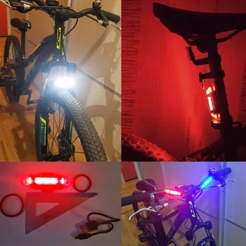 Světla LED kolo Kolo zadní Světlo Zadní Ocas Bezpečnostní Upozornění Cyklistika Styl Přenosný USB Dobíjecí Baterii nebo Styl