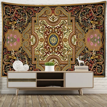 Tropické perské Tištěné Deka Soft Mandala Retro Futuristické Nástěnné Tapiserie Pozadí pro Domácí Dekorace