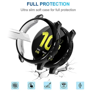 TUP soft watch pouzdro pro Samsung galaxy sledovat aktivní 2 44mm 40mm nárazníku Protector Plné pokrytí Ochrana Obrazovky případě