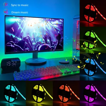 Tuya Smart LED Strip Světlo Wi-fi RGB LED Světla Strip 12V 5050 Práce s Alexa Google Voice Dálkové Ovládání 30LED/m Music Sync APLIKACE