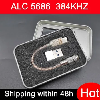 Typ-C Na 3,5 Jack ALC5686 čip hi-fi Digitální Audio, hi-fi Dekódování DAC Zvuková Karta Sluchátka Audio kabel Pro Huawei mate20 30pro