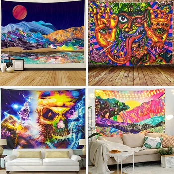 Unikátní Mandale zavěšení na Zeď jóga koberec psychedelické vzor Home Dekor Nástěnné Tapiserie Deka 200x150cm boho statek dekor