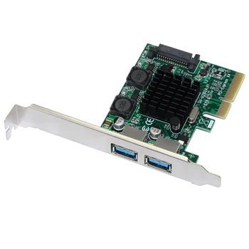 USB 3.1 PCI Express Karta 2 Porty Superspeed USB 3.1 10 gb Raiser Adaptér PCIE PCI-E 3.0 X4 ASMedia ASM3142 Chipset pro Desktop