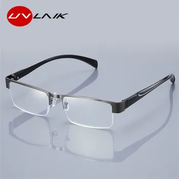 UVLAIK Modré Světlo Blokování Brýle na Čtení Muži Obchodní CR-39 Asférické Brýle Transparentní Brýle Rám 1.0 1.5 2.0 2.5 3.0