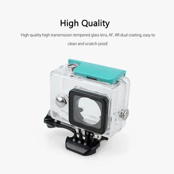Vamson pro pro Xiaomi Yi Modrá Vodotěsné Pouzdro 40M Potápění Sportovní Vodotěsné Krabici Pro pro Xiaomi yi Akční kamera VP608