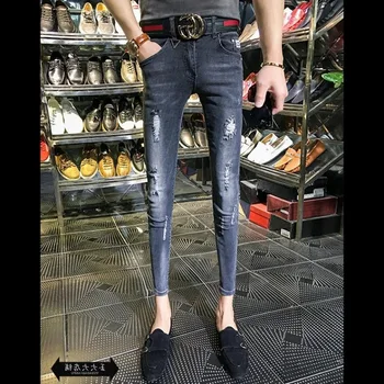 Velkoobchodní 2020 Jara letní džíny mužů sledovat strentch kovboj teenagery nové pánské společenské ducha chlap nohy tužka džíny muži