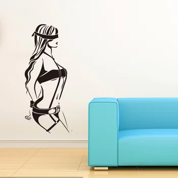 Velké Sexy Dívka, Žena, Samolepka na Zeď Ložnice Sexy Holka BDSM Pár Zeď Obtisk Vinylové Home Decor