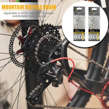 VG Sports Road Mountain Bike Díly, Cyklistické Řetězce 8 9 10 Rychlost Velocidade MTB Řetězy 116L Kole Půl Duté Zlato, Stříbro