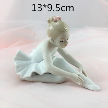 VILEAD 7cm 9,5 cm Keramický Bílý Balet, Tanec, Holka, Figurky Kreativní Krásné Ručně vyráběné Ozdoby Sweet Home Dekor Svatební Dary