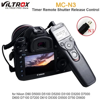 Viltrox LCD Timer Dálkové Spouště Ovládací Kabel Kabel pro Nikon D3100 D5600 D5300 D5500 D610 D7200 D90 D7100 D750 DSLR