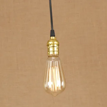 Vintage malované žehlička zlaté art deco přívěsek lampy E27 220V LED 3 styly závěsné lampy restaurace ložnice, obývací pokoj hotel