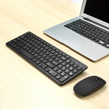 Vococal 2.4 GHz Bezdrátové Klávesnice a Myši Sada 78 96 Klíče Ultra Slim Keyboard w/ Číslo Pad Mini Klávesnice pro Desktop PC, Notebooku