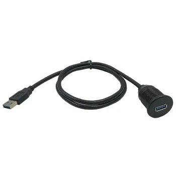 Vodotěsné Flush Mount USB Dock Adaptér Dashboard Pan Port USB 3.0 Samec na Ženské Prodlužovací Kabel pro Auto, Motocykl