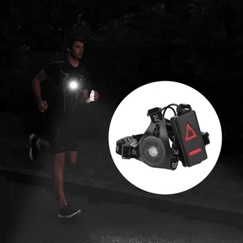 Vodotěsné Venkovní Sport svícení LED Noční Běh Svítilna Výstražná Světla USB nabíjecí Hrudi Lampa Noční Jogging, Chůze