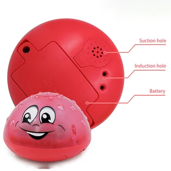 Vtipné Kojenecké Hračky do Vany Baby Elektrické Indukční Zavlažovač Míč s Lehkou Hudbu, Děti, Vodní Sprej Hrát Míč Koupání Hračky Děti
