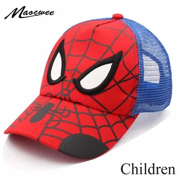 Výšivky Děti, Baseballové Čepice Spider Man Sun Hat Ok Kreslený Nastavitelný Hip-hop Čepice Prodyšná Letní Venkovní Dětské Klobouky