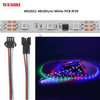 WESIRI WS2811 5050 SMD Adresný RGB LED Strip 30/48/60leds/m IP30/IP65/IP67 Vnější 1 IC Ovládání 3 Led 5m/roll 16.5 ft DC12V
