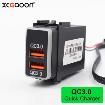 XCGaoon QC3.0 Rychlé nabíjení 2 USB Nabíječka do Auta Dvojitá USB Telefonu, PDA DVR Adaptér Plug & Play Kabel Pro Nissan
