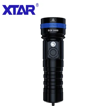 XTAR D26 1600lm LED světlo Potápění Svítilna Vodotěsná IPX8 Max Vzdálenost 432M 4 Přepínání Režimů 100Meter Hloubky Potápění Svítilna