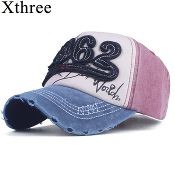 Xthree bavlna Prát baseball cap retro namontována čepice snapback čepice pro muže kostí, ženy gorras ležérní casquette výšivky dopis cap